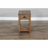 Narrow Wooden Durango Chairside Table