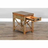 Narrow Wooden Durango Chairside Table