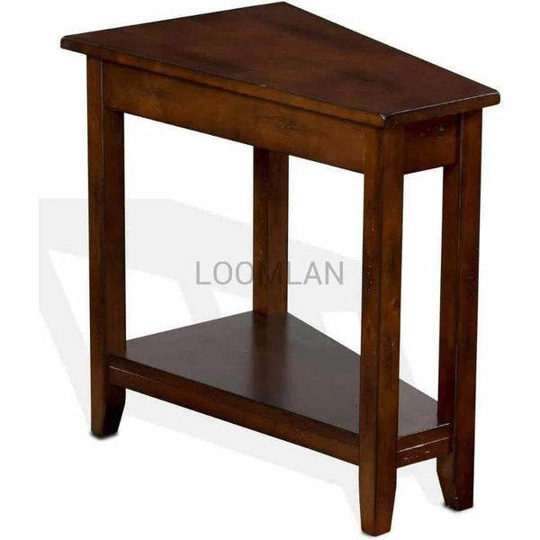 Narrow Wooden Santa Fe Chair Side Table Side Tables LOOMLAN By Sunny D