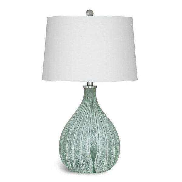 Nassau 29" Tall Glass Green Table Lamp Table Lamps LOOMLAN By Bassett Mirror