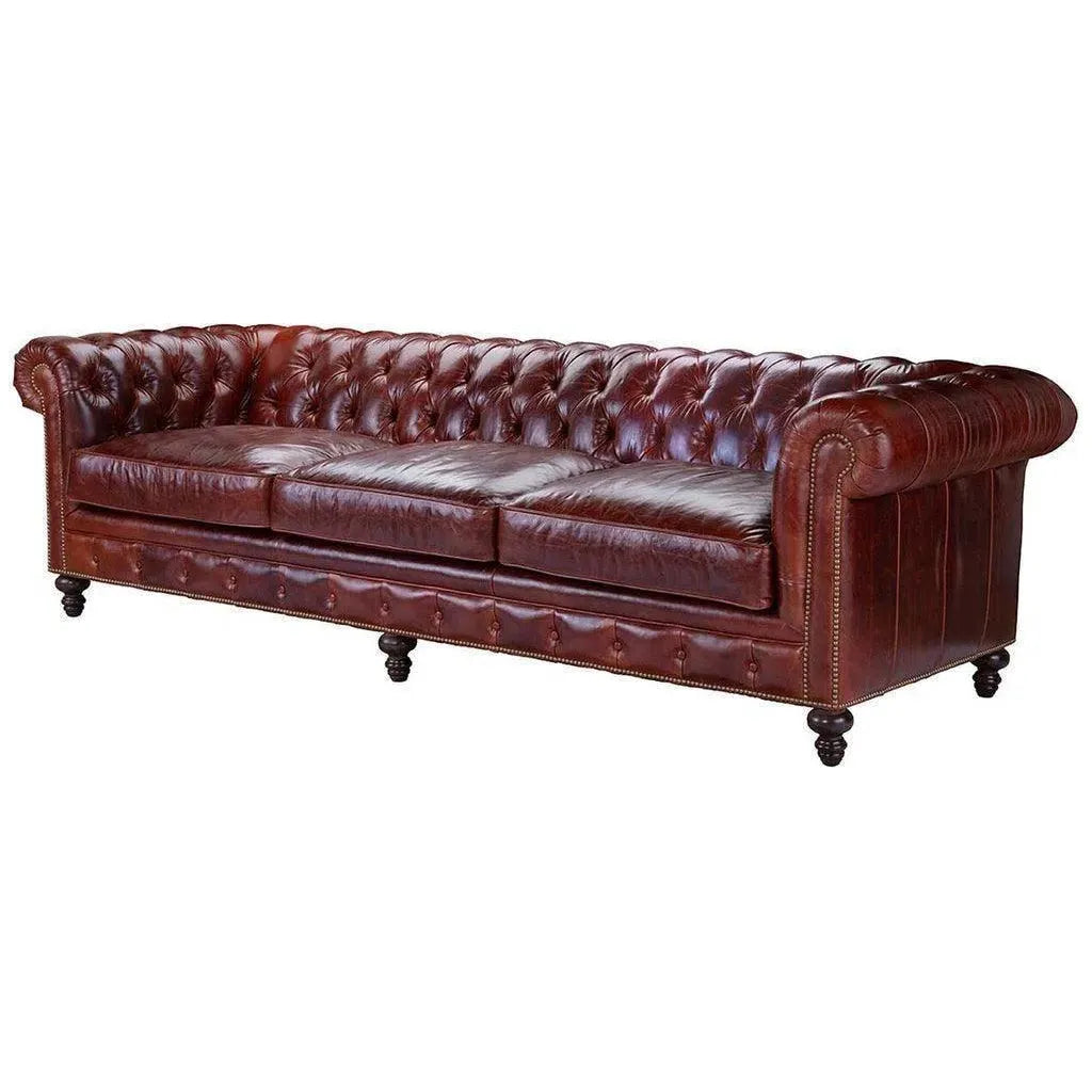 Nathan Long Leather Chesterfield Sofa Made to Order