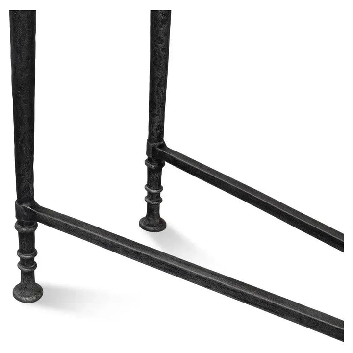 Nathaniel Console Table Extra Slim Two Tone Wood 60" - LOOMLAN - Sarreid - Console Tables