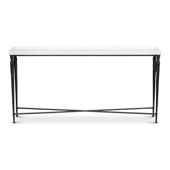 Nathaniel Console Table Extra Slim Two Tone Wood 60" - LOOMLAN - Sarreid - Console Tables