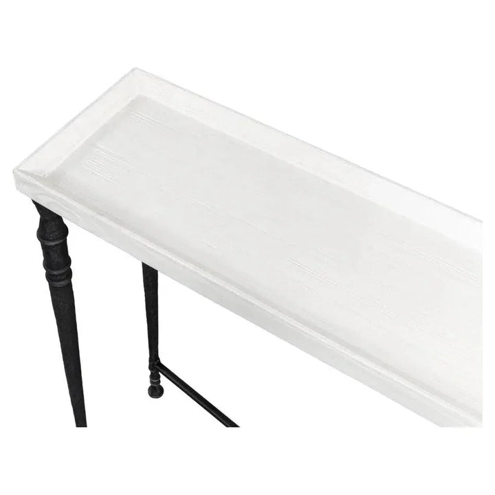 Nathaniel Console Table Extra Slim Two Tone Wood 60" - LOOMLAN - Sarreid - Console Tables