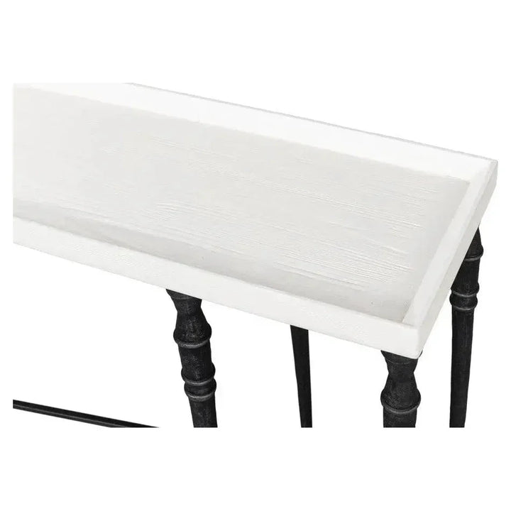 Nathaniel Console Table Slim Two Tone Wood 80" - LOOMLAN - Sarreid - Console Tables