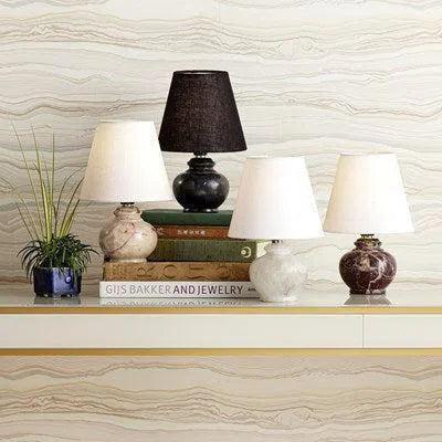 Natural Alabaster Piccolo Mini Table Lamp - LOOMLAN - Currey & Co - Table Lamps