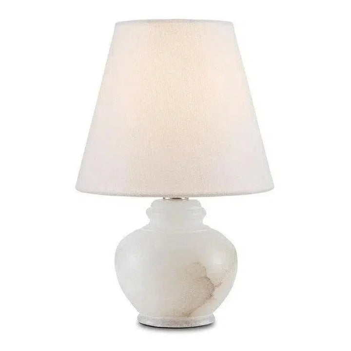 Natural Alabaster Piccolo Mini Table Lamp - LOOMLAN - Currey & Co - Table Lamps