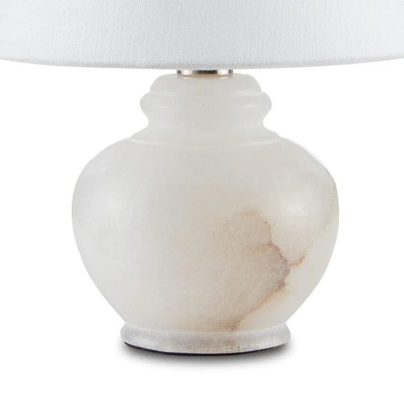 Natural Alabaster Piccolo Mini Table Lamp Table Lamps LOOMLAN By Currey & Co