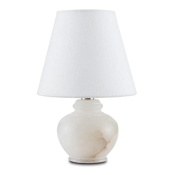 Natural Alabaster Piccolo Mini Table Lamp Table Lamps LOOMLAN By Currey & Co