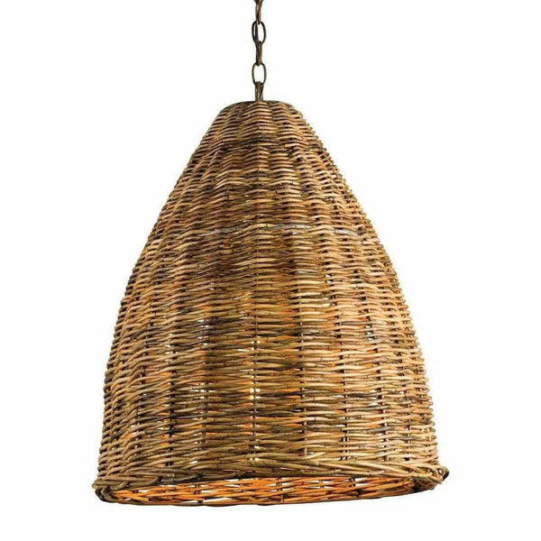 Natural Basket Pendant Pendants LOOMLAN By Currey & Co
