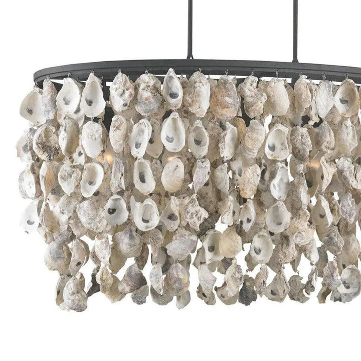 Natural Blacksmith Stillwater Oval Chandelier - LOOMLAN - Currey & Co - Chandeliers