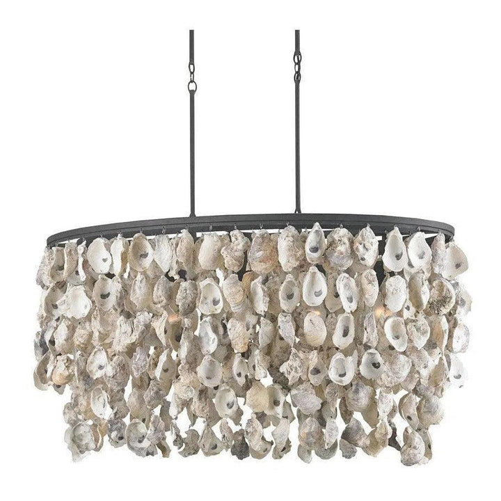 Natural Blacksmith Stillwater Oval Chandelier - LOOMLAN - Currey & Co - Chandeliers