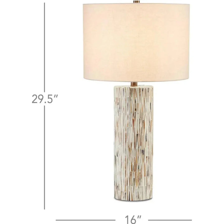 Natural Bone Antique Brass Aquila Table Lamp - LOOMLAN - Currey & Co - Table Lamps