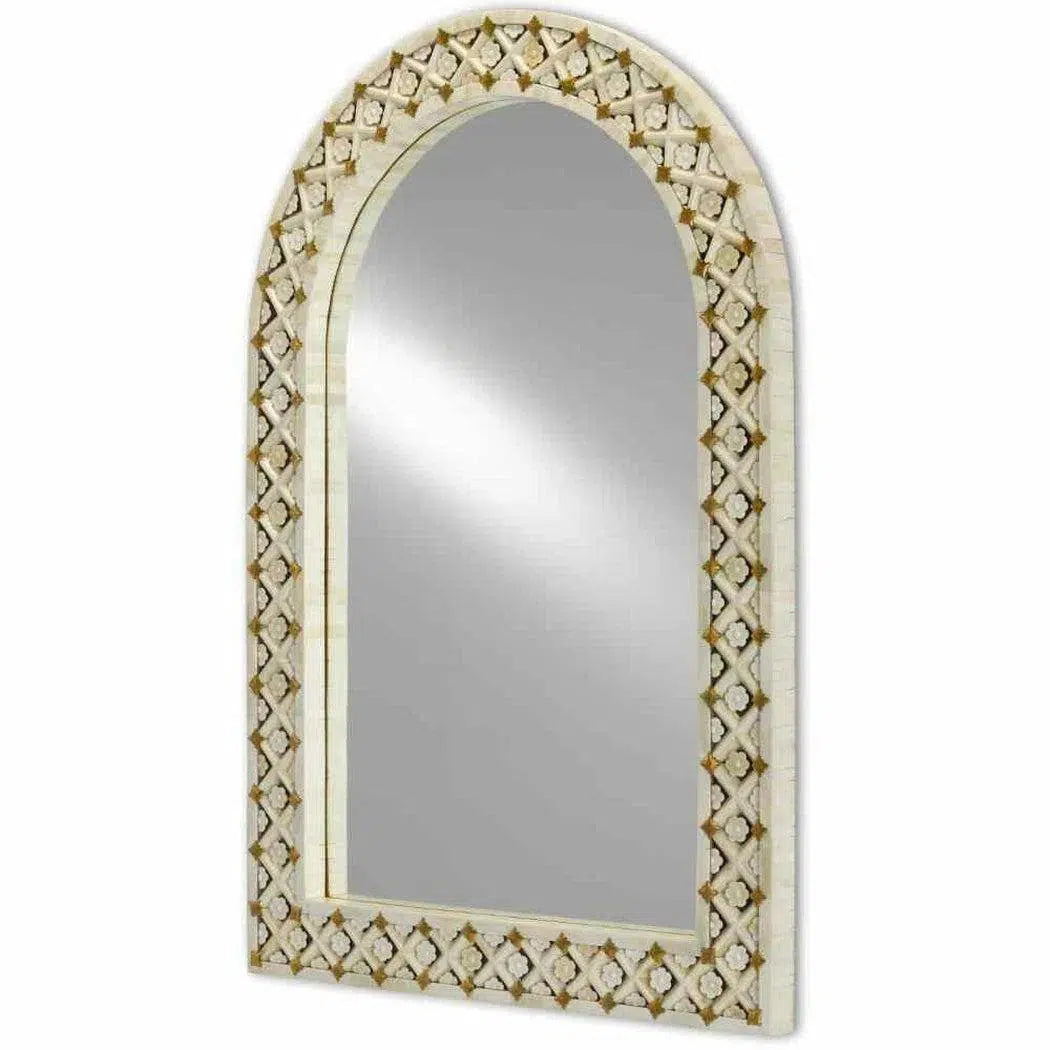 Natural Bone Brass Ellaria Mirror