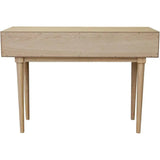 Natural Brown Console Table Drawers Wood Wood Base