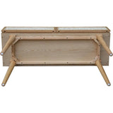 Natural Brown Console Table Drawers Wood Wood Base