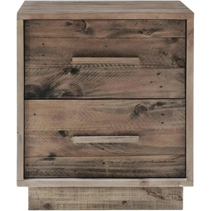 Natural Brown Reclaimed Solid Wood Nevada Nightstand - LOOMLAN - LH Imports - Nightstands