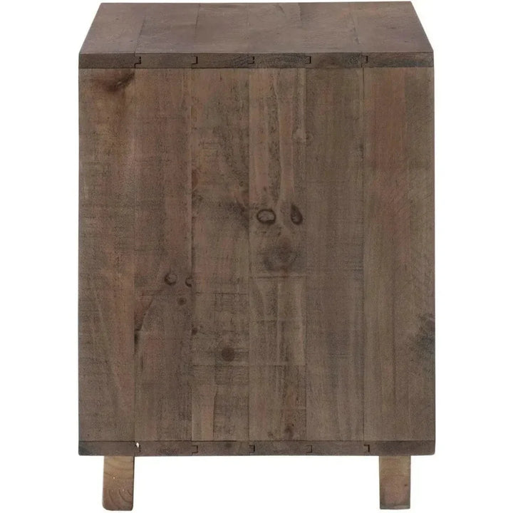 Natural Brown Reclaimed Solid Wood Nevada Nightstand - LOOMLAN - LH Imports - Nightstands