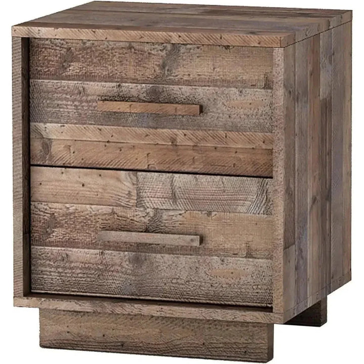 Natural Brown Reclaimed Solid Wood Nevada Nightstand - LOOMLAN - LH Imports - Nightstands
