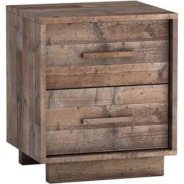 Natural Brown Reclaimed Solid Wood Nevada Nightstand - LOOMLAN - LH Imports - Nightstands