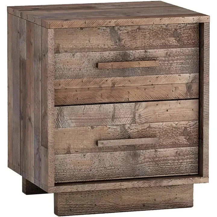 Natural Brown Reclaimed Solid Wood Nevada Nightstand - LOOMLAN - LH Imports - Nightstands