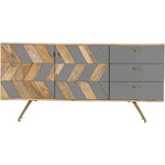 Natural Brown Solid Wood Sideboard Drawers