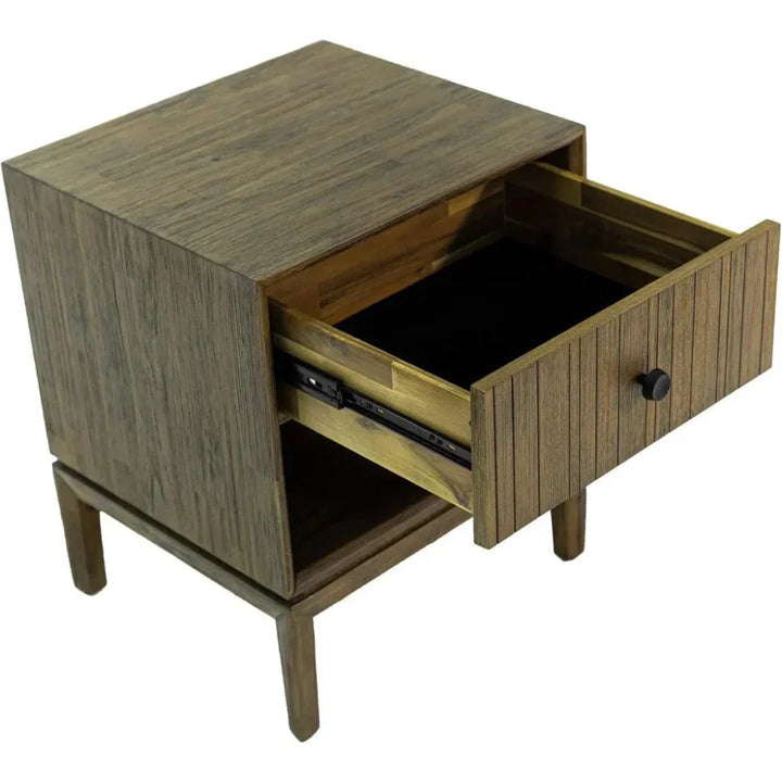 Natural Brown Solid Wood West Nightstand - LOOMLAN - LH Imports - Nightstands