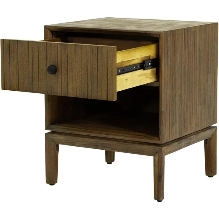 Natural Brown Solid Wood West Nightstand - LOOMLAN - LH Imports - Nightstands