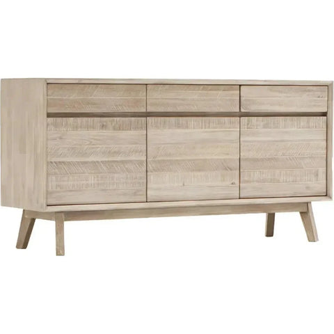 Natural Brown SolidWood Sideboard Drawers