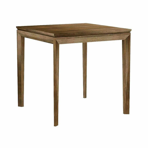 Natural Brown Square Side Table Wood Top With Wood Base Side Tables LOOMLAN By LHIMPORTS