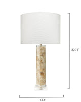 Natural Calcite Stone Acrylic Peyton Table Lamp Table Lamps LOOMLAN By Jamie Young