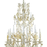 Natural Crushed Shell Buttermere Chandelier Chandeliers LOOMLAN By Currey & Co