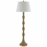 Natural Dark Gold Leaf Bourgeon Floor Lamp Floor Lamps LOOMLAN By Currey & Co