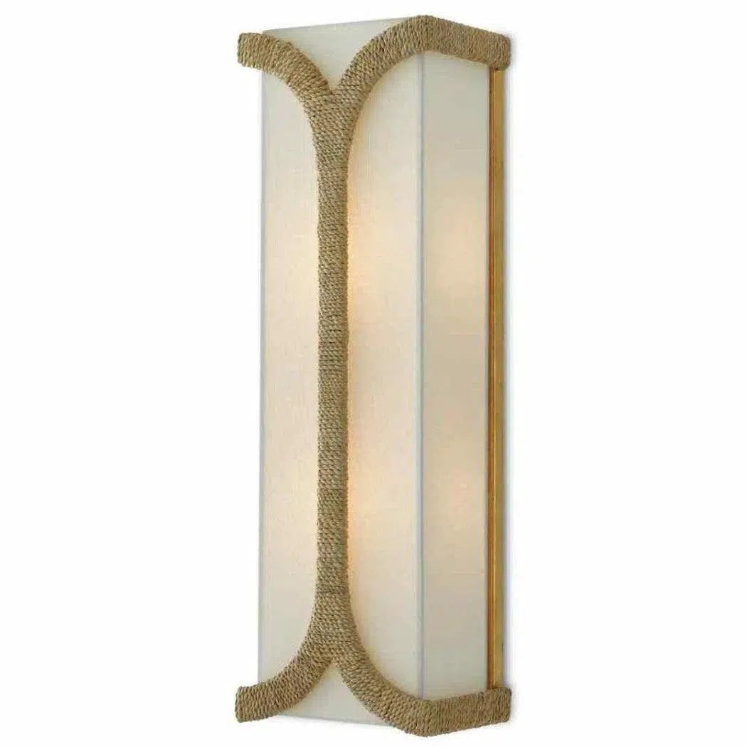 Natural Dark Gold Leaf Carthay Wall Sconce