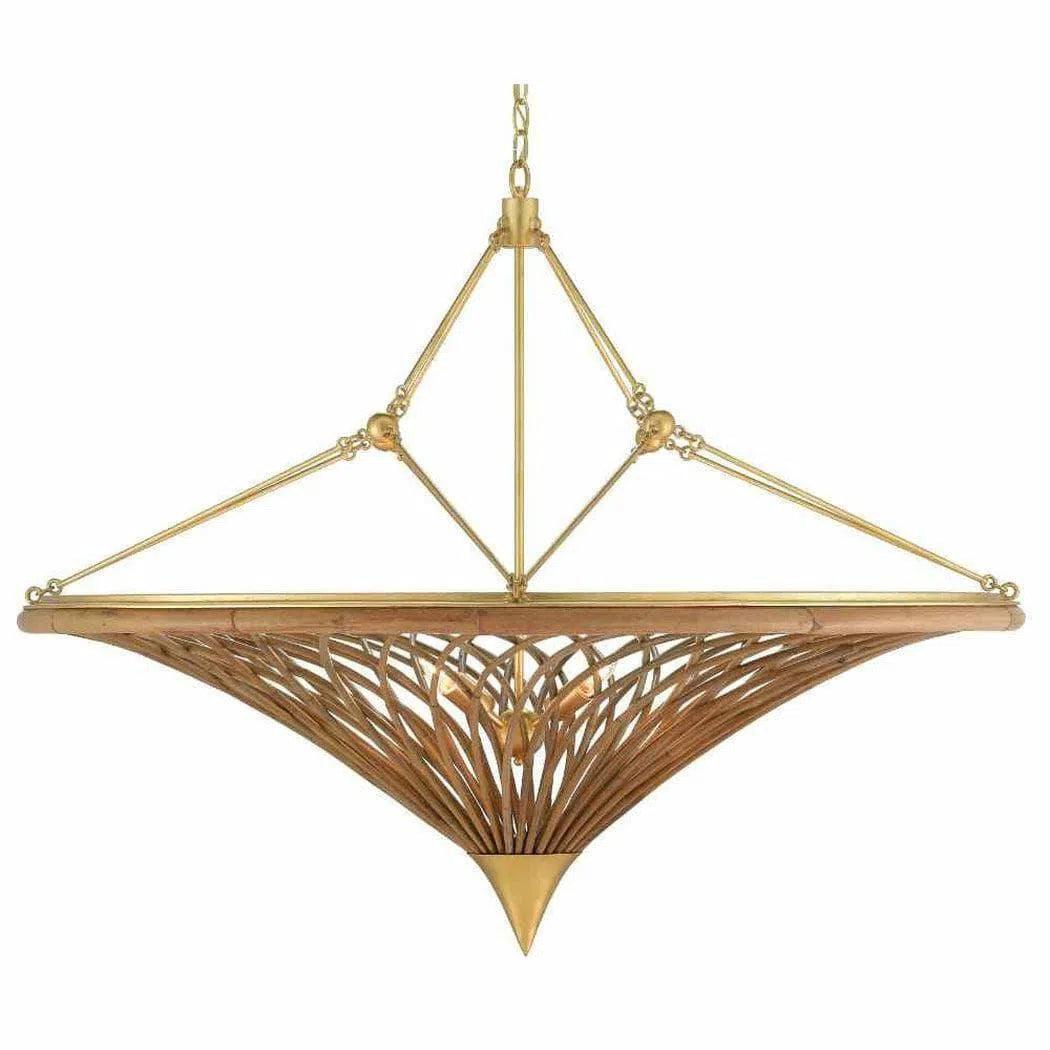 Natural Gold Leaf Gaborone Chandelier