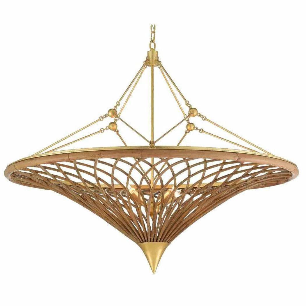 Natural Gold Leaf Gaborone Chandelier