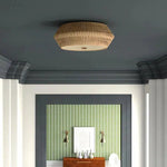 Natural Honey Beige Antibes Flush Mount