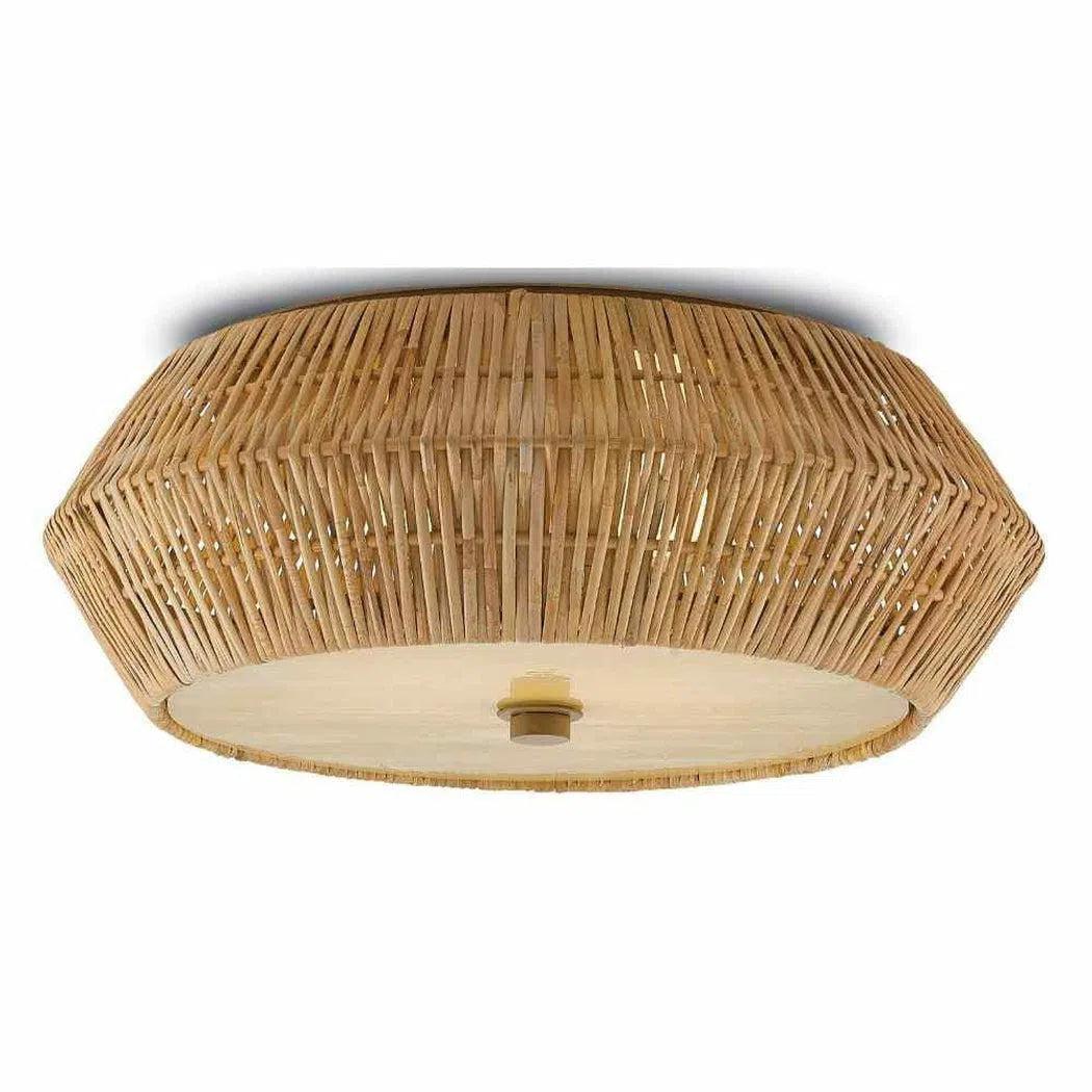 Natural Honey Beige Antibes Flush Mount