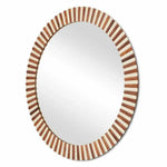 Natural Ivory Brass Muse Large Mirror