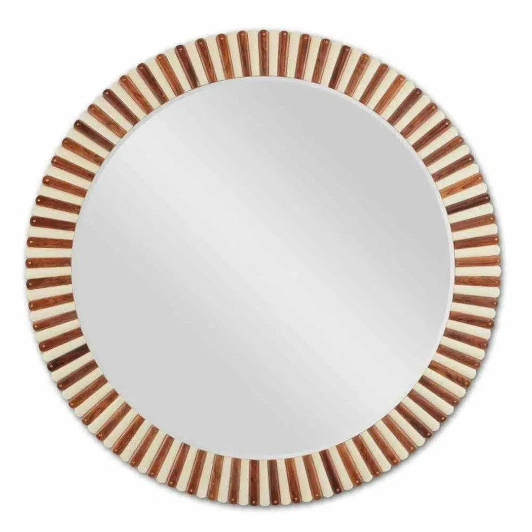 Natural Ivory Brass Muse Large Mirror