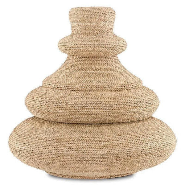 Natural Jaru Rope Vessel - LOOMLAN - Currey & Co - Vases & Jars