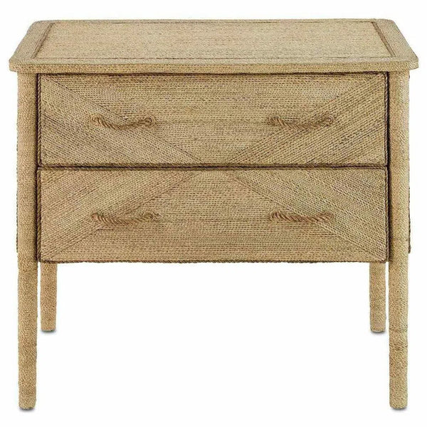 Natural Kaipo Two Drawer Chest Accent Cabinet Accent Cabinets LOOMLAN By Currey & Co