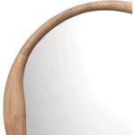 Natural Mango Wood Organic Round Wall Mirror