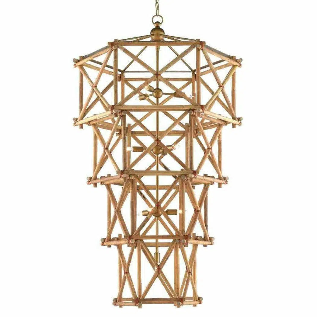 Natural New Brass Kingali Grande Chandelier