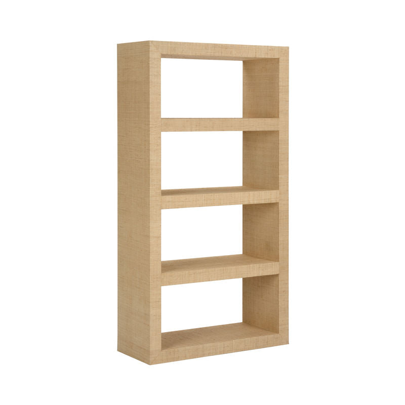 Natural Raffia Warp Book Shelves-Bookcases-Chelsea House-LOOMLAN