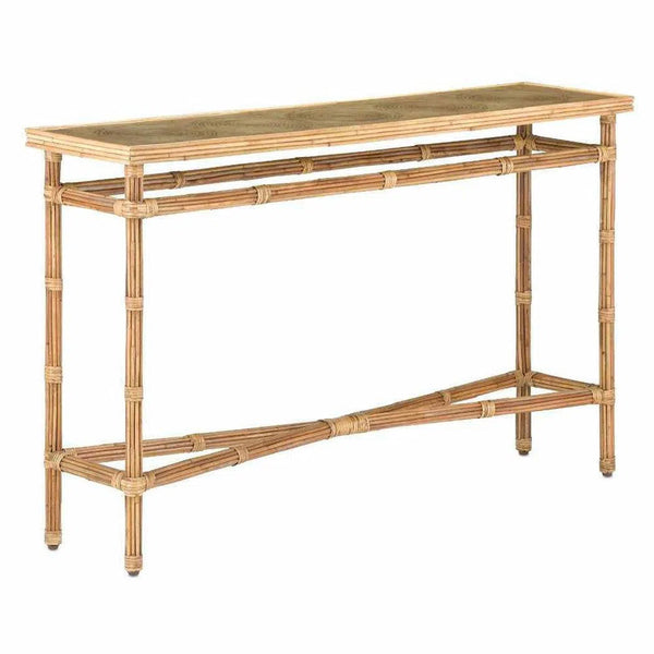 Natural Rattan Clear Silang Console Table Console Tables LOOMLAN By Currey & Co
