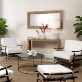 Natural Seagrass & Tempered Glass Captain Console Table Console Tables LOOMLAN By Jamie Young