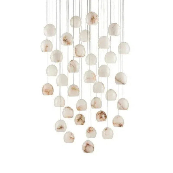 Natural Silver Lazio 36 - Light Multi - Drop Pendant - LOOMLAN - Currey & Co - Pendants