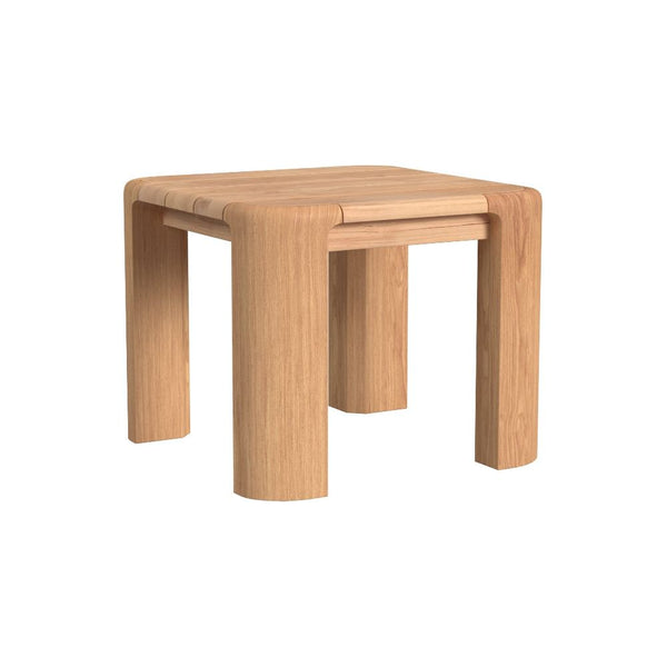 Sunset West-Natural Teak Rectangular Outdoor End Table-Outdoor Side Tables-LOOMLAN