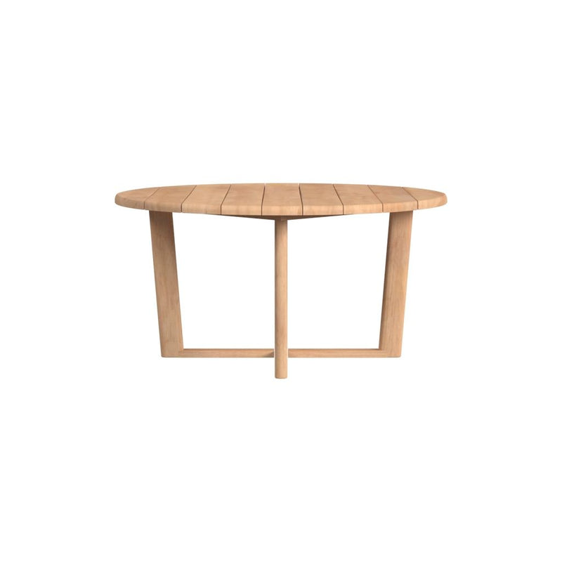 Natural Teak Round Outdoor Dining Table-Outdoor Dining Tables-Sunset West-LOOMLAN